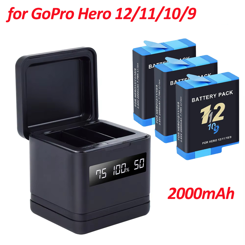 Gopro Action Camera Hero 12 Black - 고프로 히어로 10 카메라용 팔로 배터리,