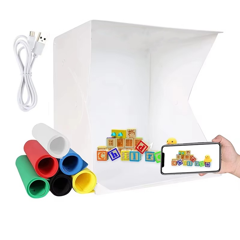 Photography Lighting Kit - 접이식 라이트박스 휴대용 사진 LED 사진