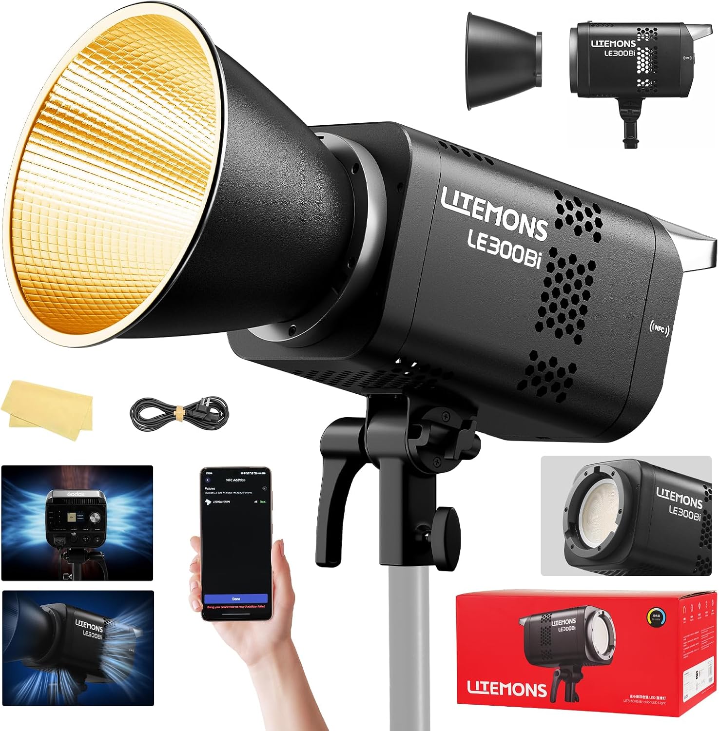 Photography Lighting Kit - RGB LED 비디오 조명 키트, 3팩