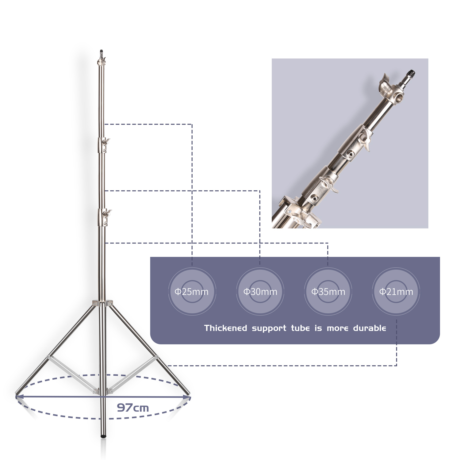 SH 2.8M 스테인레스 스틸 라이트 스탠드 헤비 듀티 - Photography Lighting Product 리뷰 및 가격