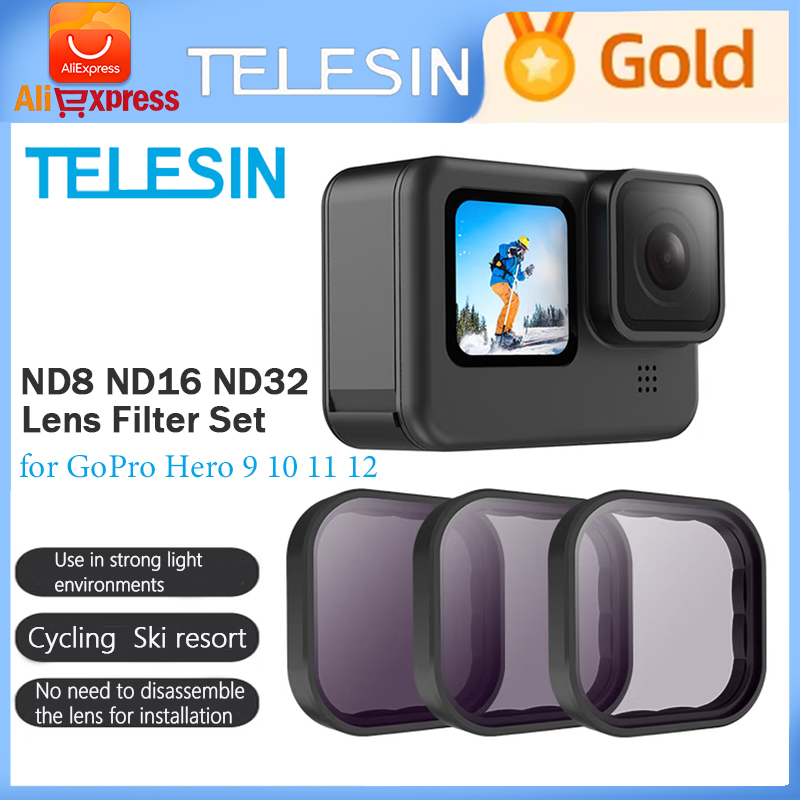 텔레신 GP9 ND8 ND16 ND32 CPL 렌즈 필 - Gopro Action Camera Hero 12 Black 리뷰 및 가격