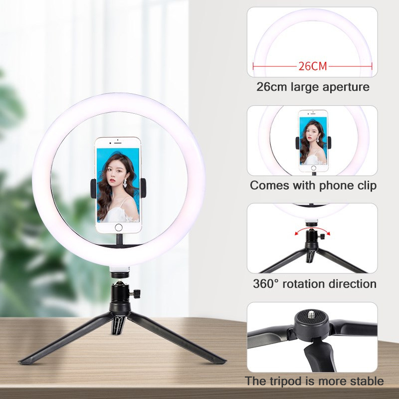 26cm 10 인치 Led 링 Selfie 빛 디 밍이 - Photography Lighting Kit 리뷰 및 가격