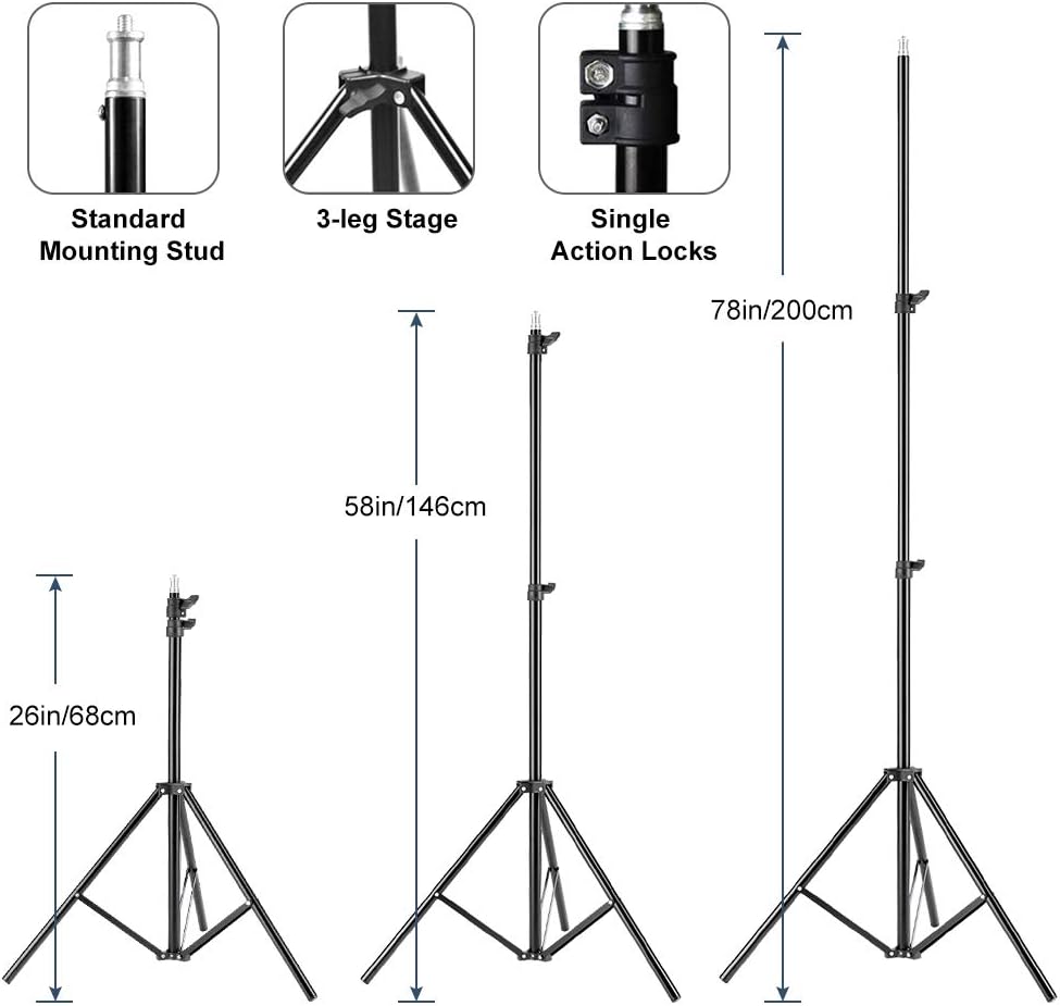 사진 촬영용 소프트박스 조명 키트, 2팩 19.7인치  - Photography Lighting Kit 리뷰 및 가격