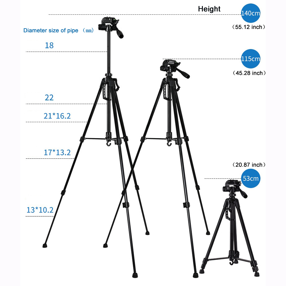 55인치 범용 삼각대 스탠드 (휴대폰 카메라, 쌍안경, - Photography Lighting Equipment 리뷰 및 가격